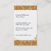 Carte De Visite Motif de fleurs (Dos)