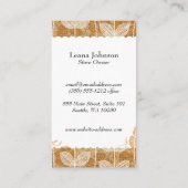 Carte De Visite Motif de fleurs | Chalk Doodle (Dos)