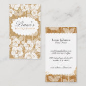 Carte De Visite Motif de fleurs | Chalk Doodle (Devant / Derrière)