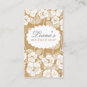 Carte De Visite Motif de fleurs Chalk Doodle