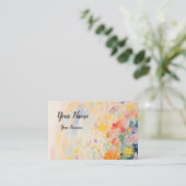 Carte De Visite Motif de fleurs dans les peintures à l'huile (Debout devant)