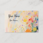 Carte De Visite Motif de fleurs dans les peintures à l'huile (Devant)
