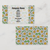 Carte De Visite Motif de fleurs de marguerite (Devant / Derrière)
