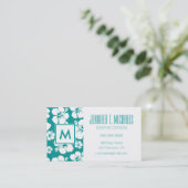 Carte De Visite Motif de fleurs d'Hibiscus (Debout devant)