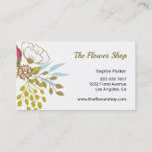 Carte De Visite Motif de fleurs naïves (Dos)