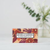 Carte De Visite Motif de fleurs Palm Feuilles (Debout devant)