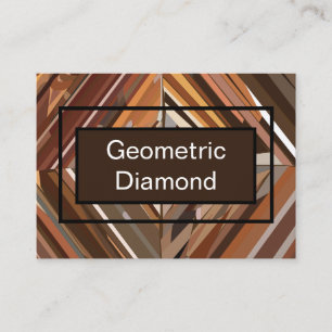 Carte De Visite Motif de fond en bois diamant géométrique moderne