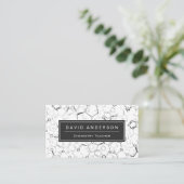 Carte De Visite Motif de formule chimique élégant enseignant de ch (Debout devant)