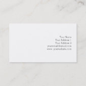 Carte De Visite motif de fougères de feuille d'or faux (Dos)