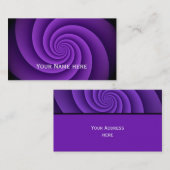Carte De Visite Motif de fractale de spirales de puissance - (Devant / Derrière)