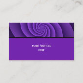 Carte De Visite Motif de fractale de spirales de puissance - (Dos)