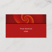 Carte De Visite Motif de fractale de spirales de puissance - rouge (Dos)