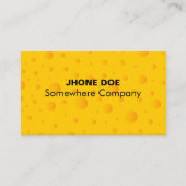 Carte de visite Motif de fromage suisse Cheezy Tex (Devant)
