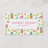 Carte De Visite Motif de fruit glacé d'aquarelle (Devant)