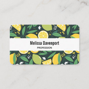 Carte De Visite Motif de Fruits de citron jaune et de citron vert