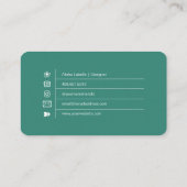 Carte De Visite Motif de fruits de citron jaune moderne et tendanc (Dos)