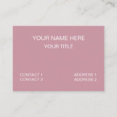 Carte De Visite Motif de fruits de Jamun rose (Dos)