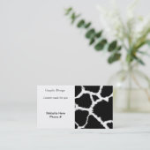 Carte De Visite Motif de girafe noir et blanc (Debout devant)