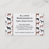 Carte de visite Motif de Horse Lover (Devant)