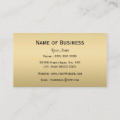 Carte De Visite Motif de Jacquard noir et or de luxe (Dos)