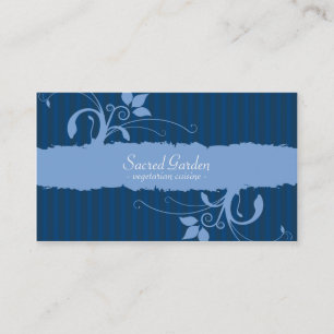 Carte De Visite Motif de jardin - bleu