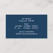 Carte De Visite Motif de jardin - bleu (Dos)