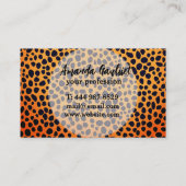 Carte De Visite Motif de la peau d'animal des points de panthère (Dos)