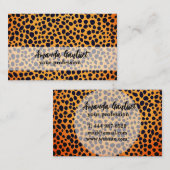 Carte De Visite Motif de la peau d'animal des points de panthère (Devant / Derrière)