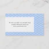 Carte De Visite Motif de la Seigaiha (Dos)