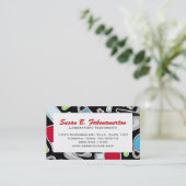 Carte de visite Motif de laboratoire de Cute (Debout devant)