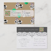 Carte De Visite Motif de lapins (Devant / Derrière)