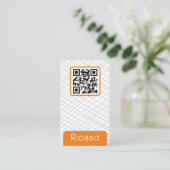Carte De Visite Motif de ligne de code QR personnalisé (Debout devant)
