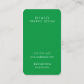 Carte De Visite Motif de ligne de code QR personnalisé (Dos)