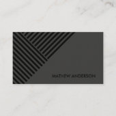 CARTE DE VISITE MOTIF DE LIGNE EN LIGNE BLANCHE MODERNE (Devant)