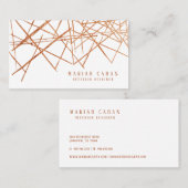 Carte De Visite Motif de ligne géométrique minimal de la Regal (Devant / Derrière)