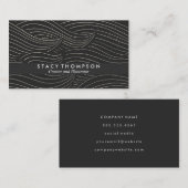 Carte De Visite Motif de lignes Waves (Devant / Derrière)