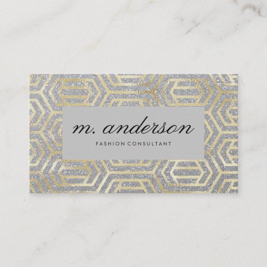 Carte De Visite Motif de luxe Gold Foil (Devant)