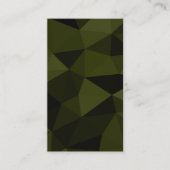 Carte De Visite Motif de maillage géométrique noir foncé de l'armé (Devant)