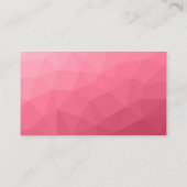 Carte De Visite Motif de maille géométrique rose code QR Monogramm (Dos)