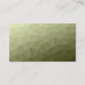 Carte De Visite Motif de maille géométrique vert clair de l'armée (Dos)