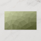 Carte De Visite Motif de maille géométrique vert de l'armée code Q (Dos)