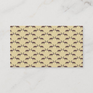 Carte De Visite Motif de mâle de cerfs communs sur le beige