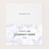 Carte De Visite Motif de Marbre blanc de fidélité (Extérieur déplié)