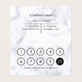 Carte De Visite Motif de Marbre blanc de fidélité (Intérieur déplié)