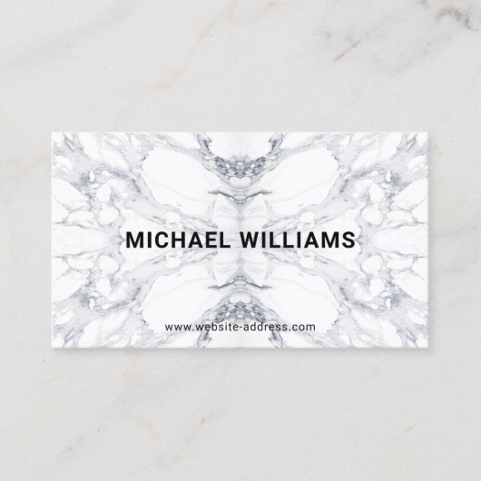 Carte De Visite Motif de marbre correspondant à la réservation en  (Devant)