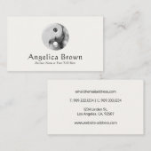 Carte De Visite Motif de marbre Yin Yang (Devant / Derrière)