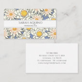 Carte De Visite Motif de marguerite à ressort Monogram (Devant / Derrière)