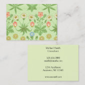 Carte De Visite Motif de marguerite de William Morris (Devant / Derrière)