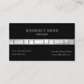 Carte De Visite Motif de mosaïque argentée (Dos)