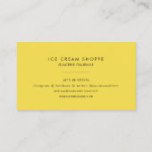 Carte De Visite Motif de motif de crème glacée d'amusement (Dos)